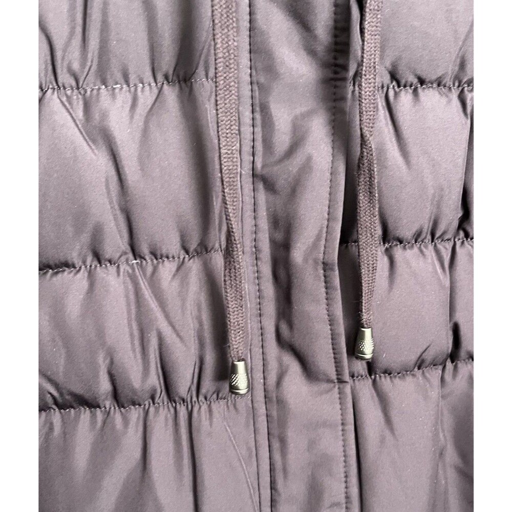 J.Jill Women's M Hooded Down Puffer Jacket Wrist Cuffs - Picture 4 of 8